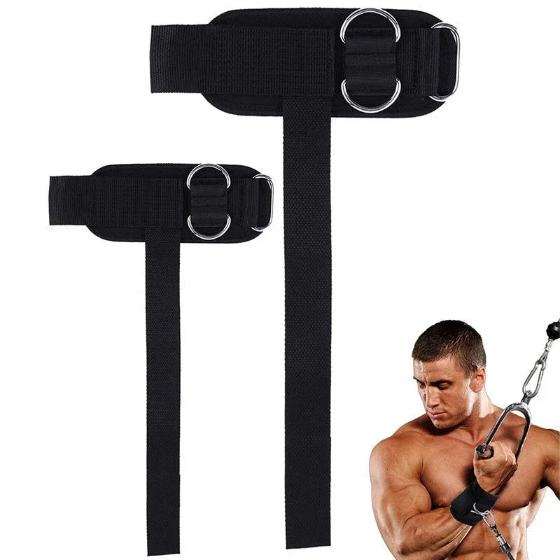 2-in-1 Weightlifting Wrist Straps with D-Ring | Gym Deadlift Weightlifting Wrist Straps QXL