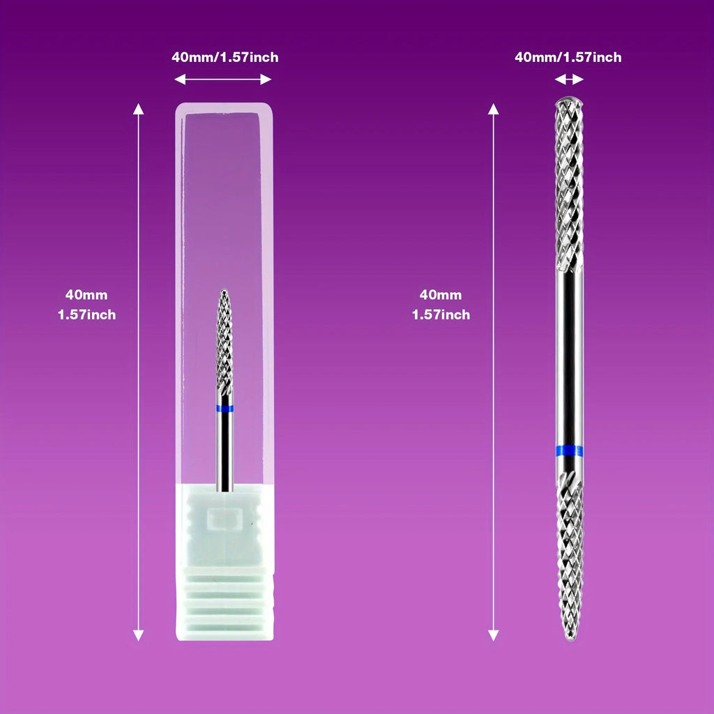 Double-Ended Tungsten Carbide Nail Drill Bit | Manicure Tool Nail Drill Bit QXL