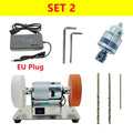 100W Desktop Double Grinding Wheel Machine | Coarse & Fine Bench Grinder QXL EU Plug