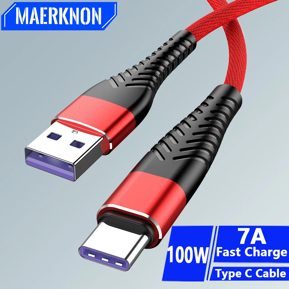 100W USB-C Fast Charging Cable 6A | Samsung, Xiaomi & More USB-C Charging Cable QXL