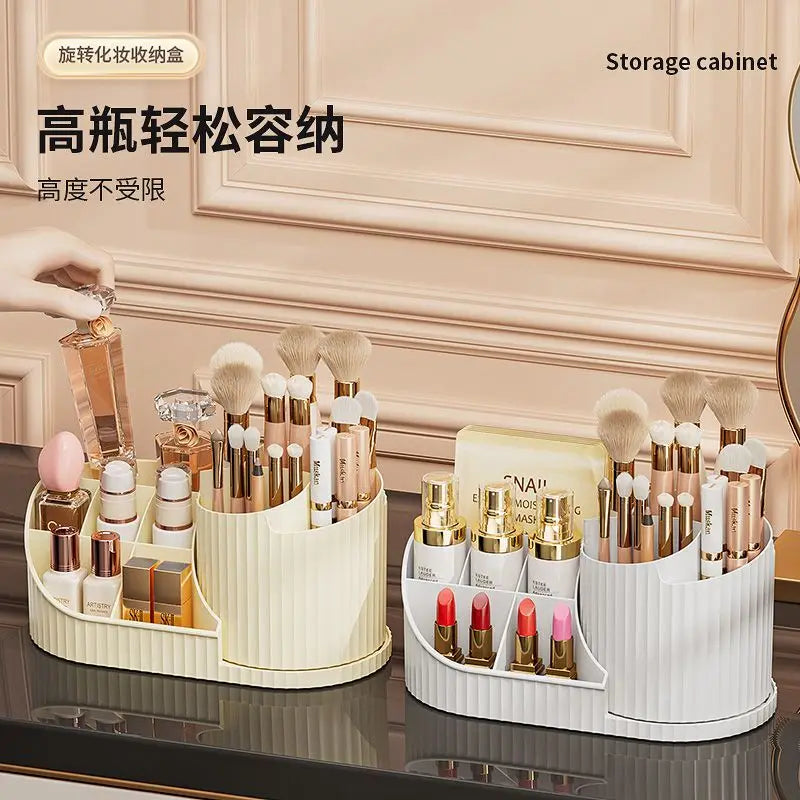 Rotating Makeup Brush & Cosmetic Desktop Organizer Makeup Brush Organizer QXL