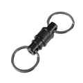 Titanium Alloy 360° Rotating Keychain | Removable Key Holder Rotating Keychain QXL Black