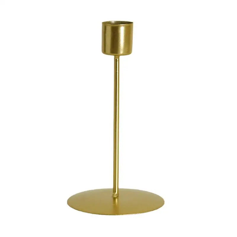 European Gold Metal Candlestick Holder | Wedding & Home Decor Candle Holder QXL