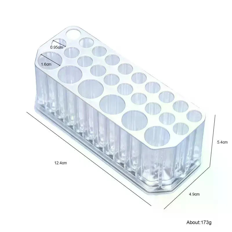 26-Hole Acrylic Nail Brush & Pen Organizer Display Stand Nail Brush Organizer QXL