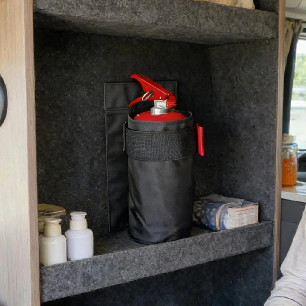 Car Fire Extinguisher Mount Oxford Storage Bag – Universal Fit Fire Extinguisher Mount QXL