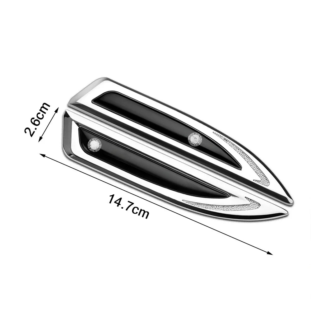 2-Pack Metal Fender Emblem Stickers for Mercedes Benz AMG Car Emblem Sticker QXL