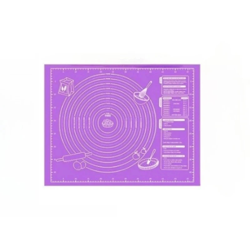 Large Purple Silicone Baking Mat | Non-Stick Dough Kneading Mat Silicone Baking Mat QXL Purple 1pc 40x30cm