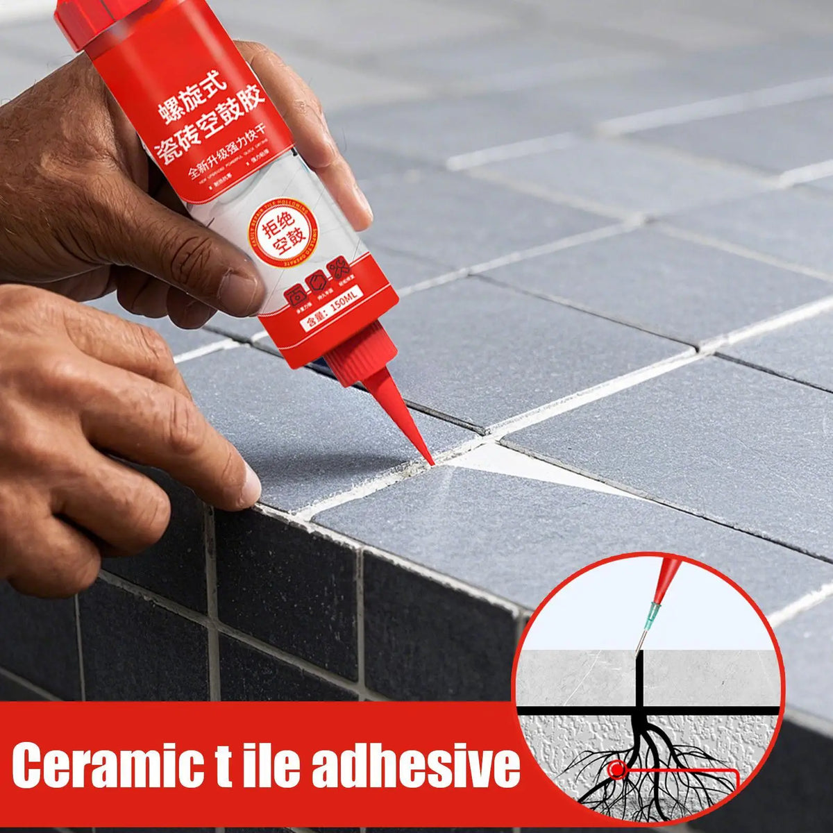 Ceramic & Marble Grout Repair Adhesive | Quick-Dry Waterproof Grout Repair Sealant QXL