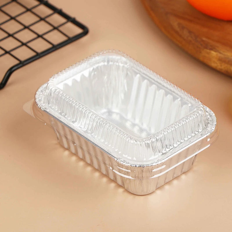 10-Pack Aluminum Foil Baking Pans with Lids | Disposable Disposable Baking Pans QXL