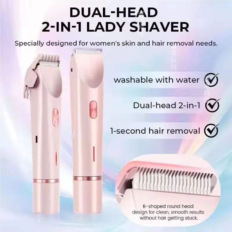 2-in-1 Electric Epilator & Bikini Trimmer | Waterproof Electric Epilator QXL