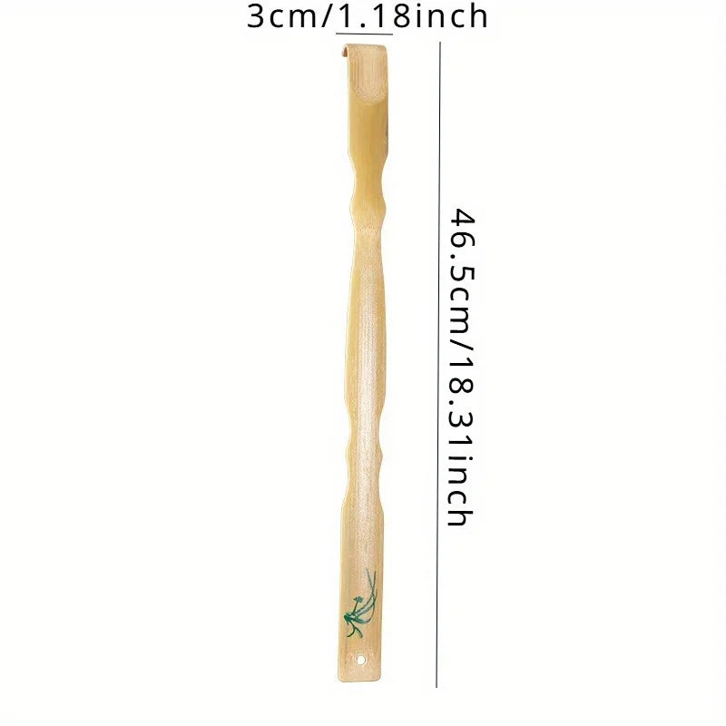 2-Pack Curved Bamboo Back Scratcher Set – Long Handle Back Scratcher Set QXL