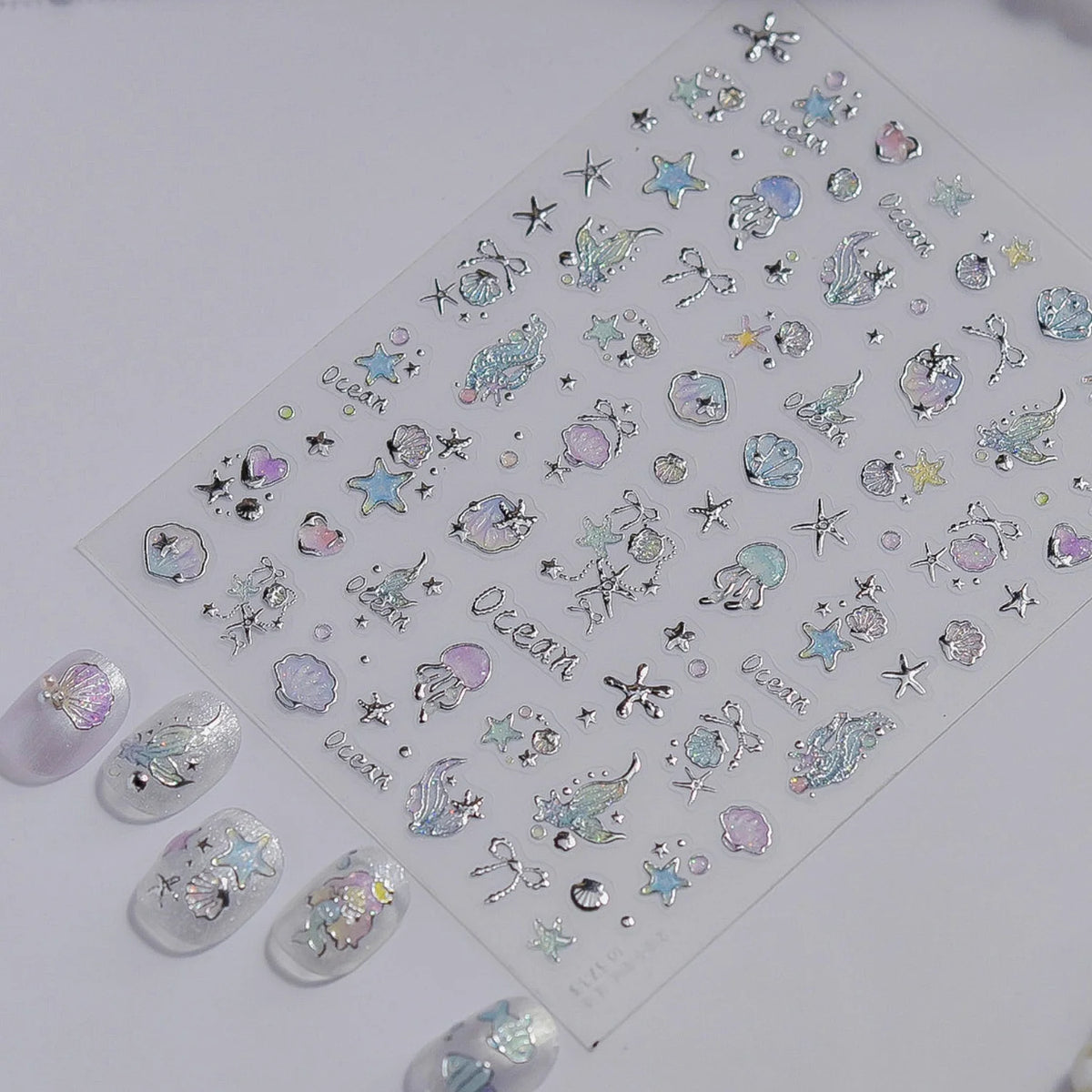 5D Cartoon Nail Stickers | Smiley Monster Star Heart Decals Nail Art Stickers QXL to5735