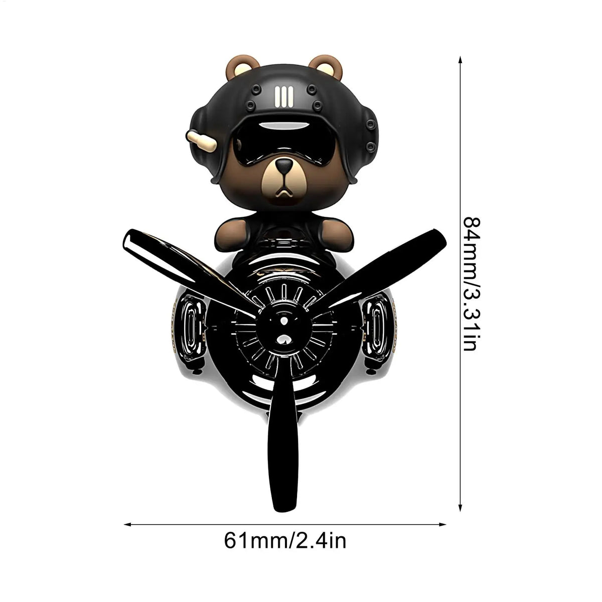 Rotating Bear Pilot Car Vent Air Freshener | DIY Diffuser Clip Car Vent Air Freshener QXL