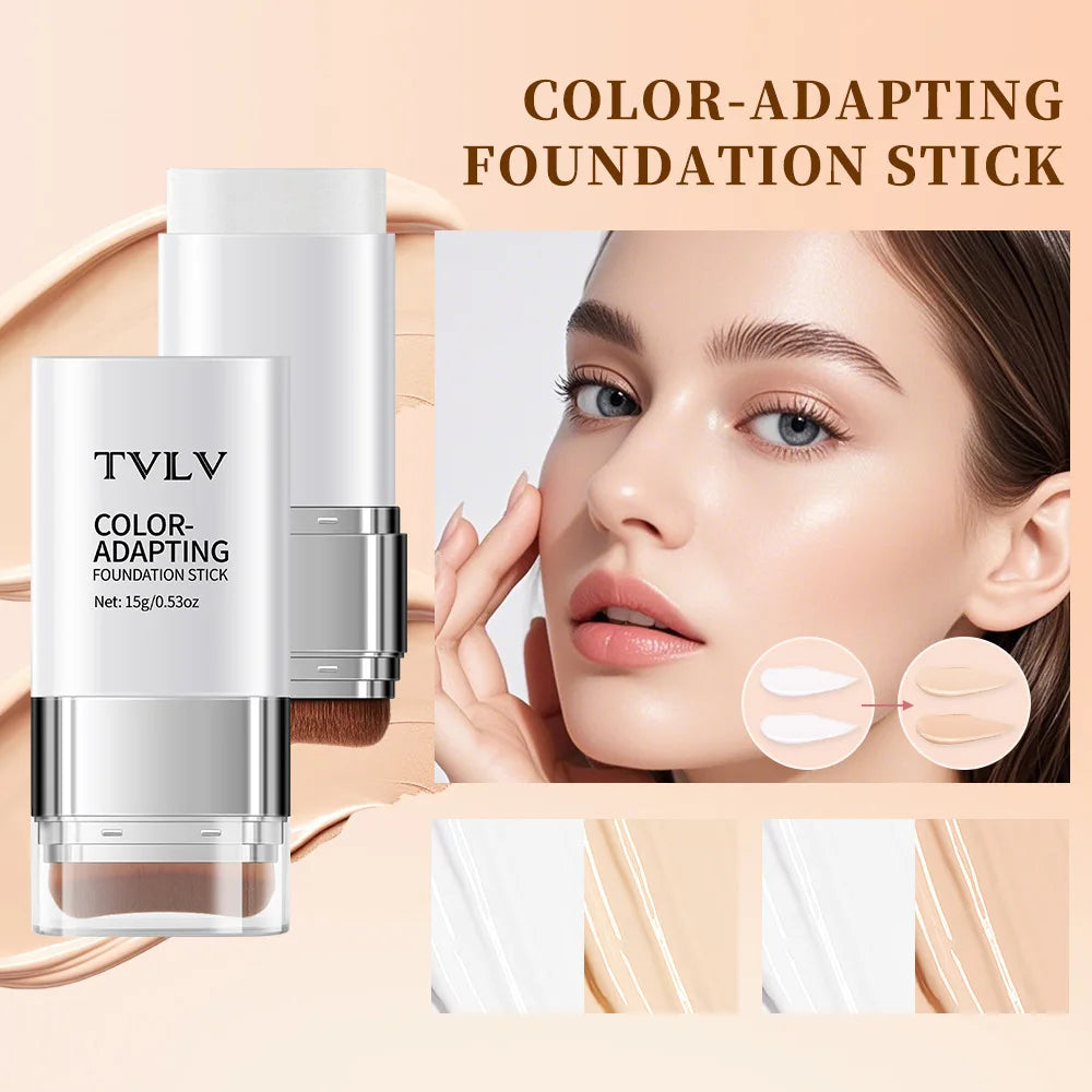 TVLV Color-Changing Foundation Stick | Dual-Head Lightweight Foundation Stick QXL