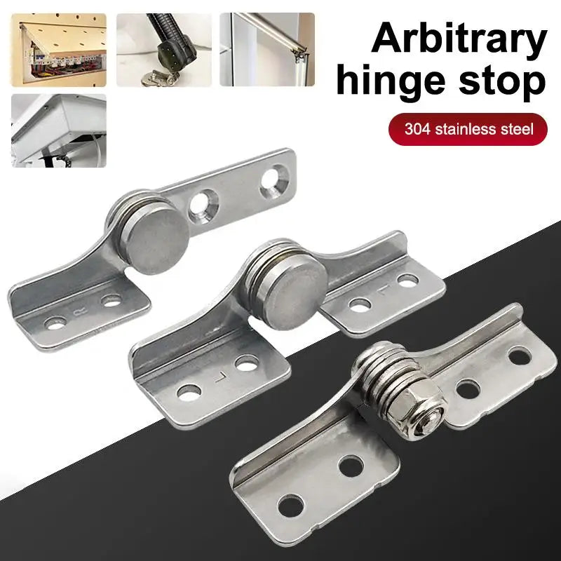 304 Stainless Steel Adjustable Damping Hinge | Frameless Stop Damping Positioning Hinge QXL