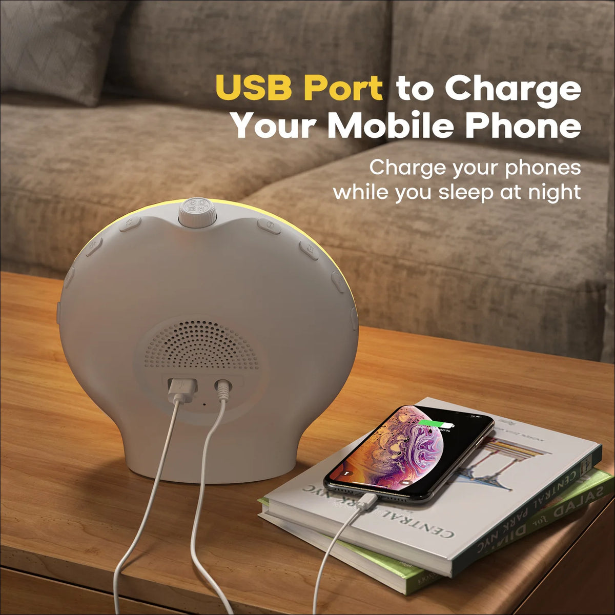 Wake Up Light Alarm Clock | RGB Night Light, FM Radio & White Noise Wake Up Light Clock QXL