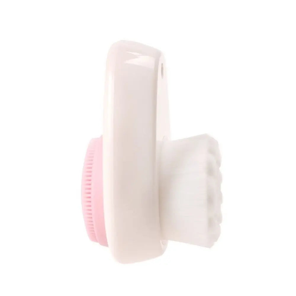Double-Sided Silicone Face Cleansing Brush | Pore Exfoliator Face Cleansing Brush QXL white