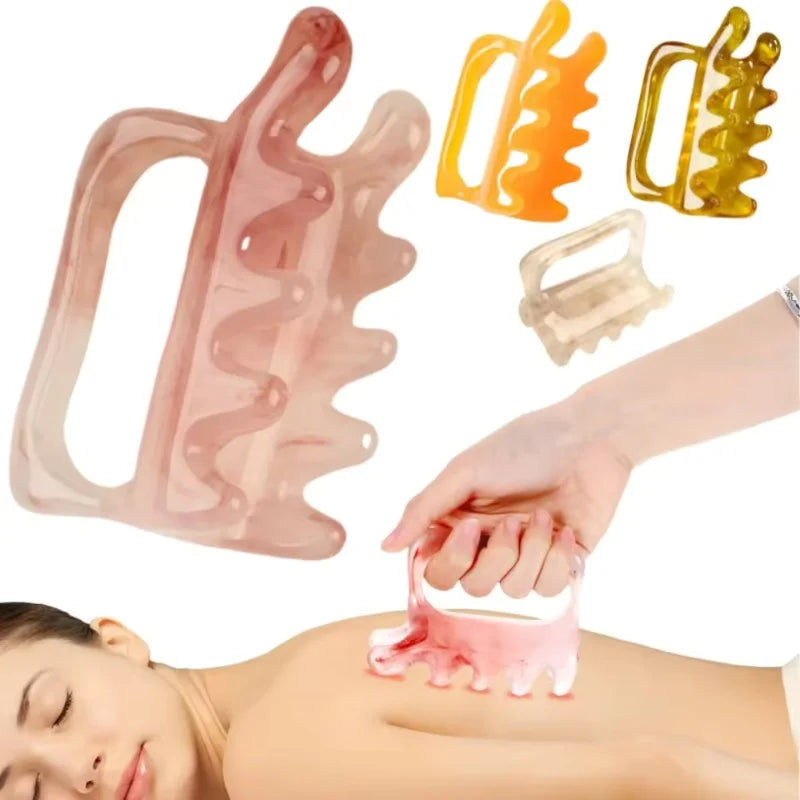 Resin Double-Push Body Massager | Spine, Waist & Shoulder Tool Body Massage Tool QXL