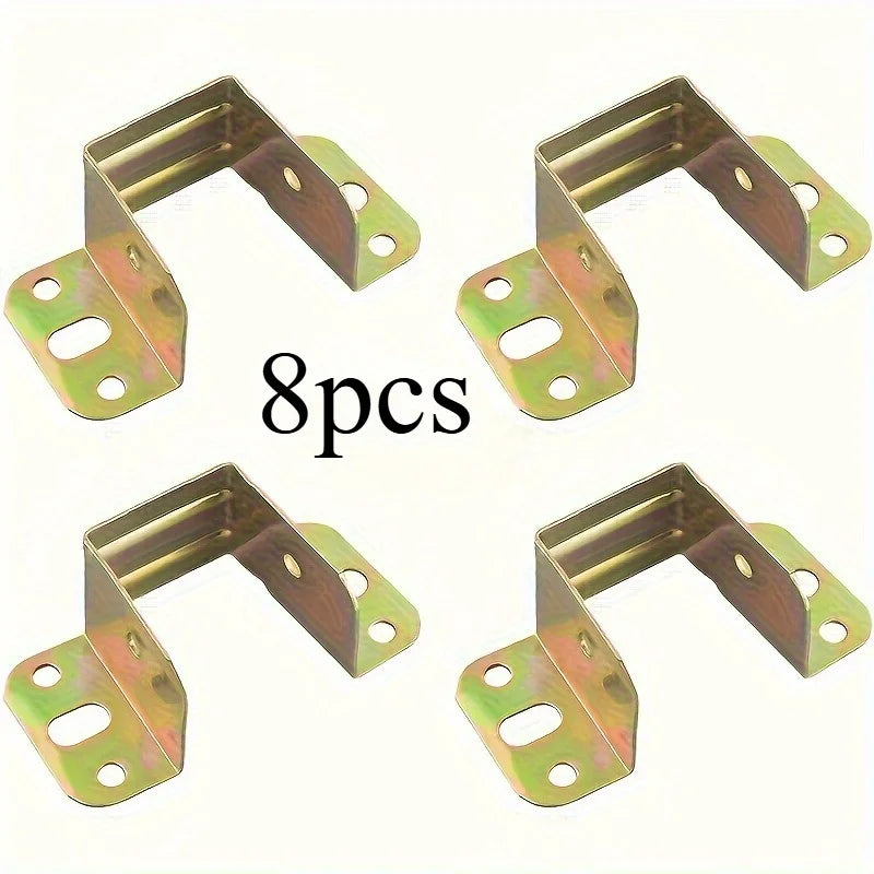 8-Pack L-Shaped Metal Bed Frame Corner Brackets | Heavy Duty Furniture Corner Brackets QXL 8pcs