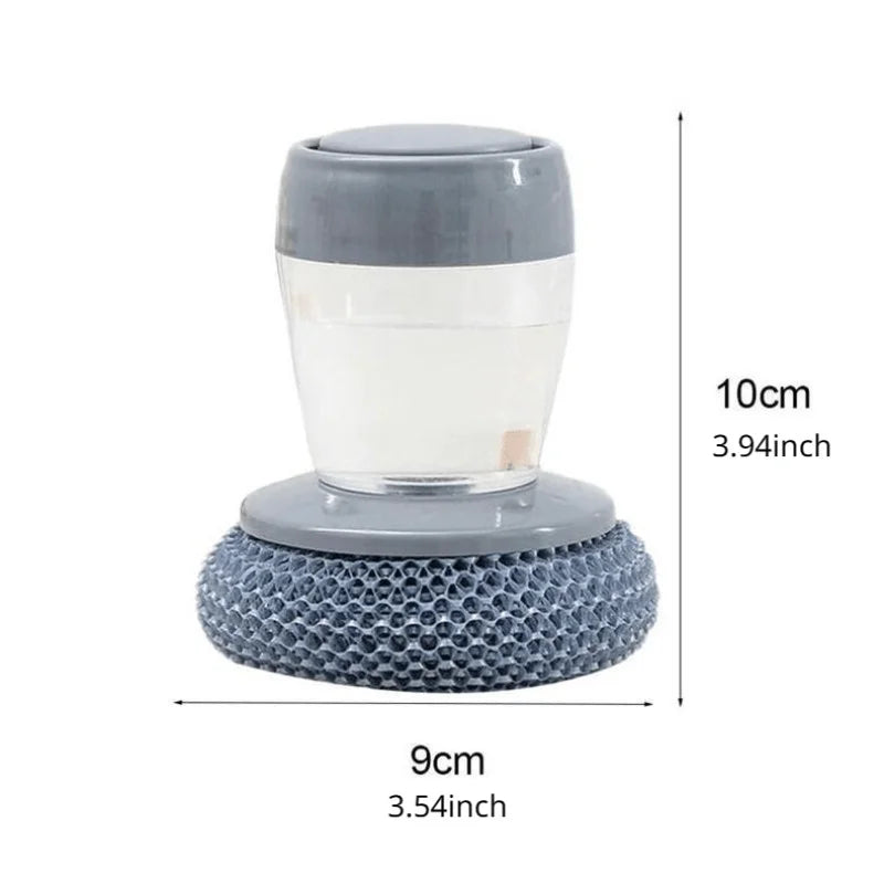 Soap Dispensing Dish Brush | Push-Button Kitchen Scrubber Soap Dispensing Brush QXL