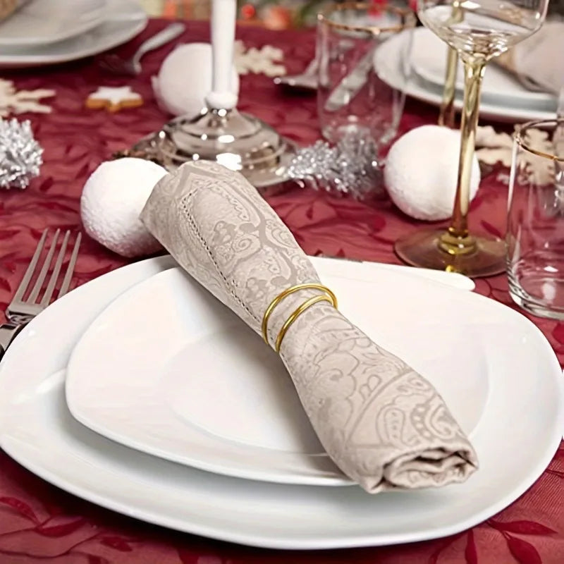 Gold Metal Spiral Napkin Rings for Weddings & Dining Napkin Rings QXL