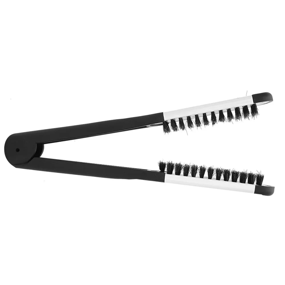 Anti-Static V-Shaped Double-Sided Hair Straightening Clamp Comb Hair Straightening Comb QXL