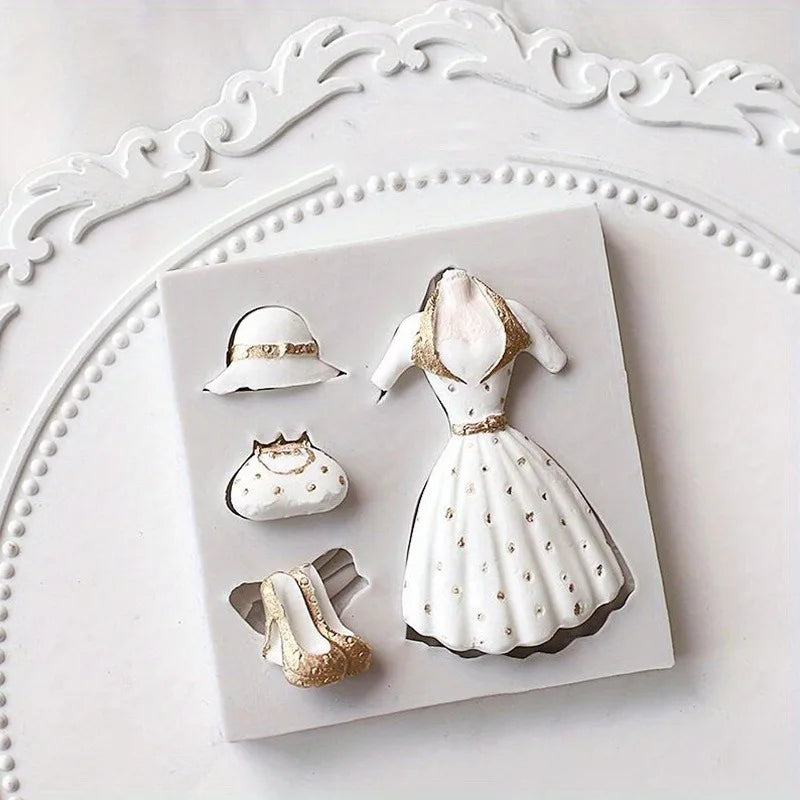 Princess Dress Silicone Fondant Mold | Cake Decoration Tool Fondant Cake Mold QXL