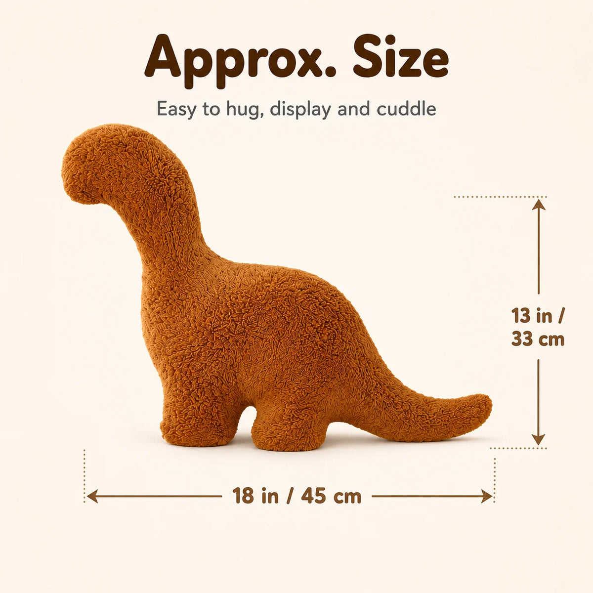 Dinosaur Nugget Plush Pillow | Soft Stuffed Dino Toy Stuffed Plush Pillow QXL