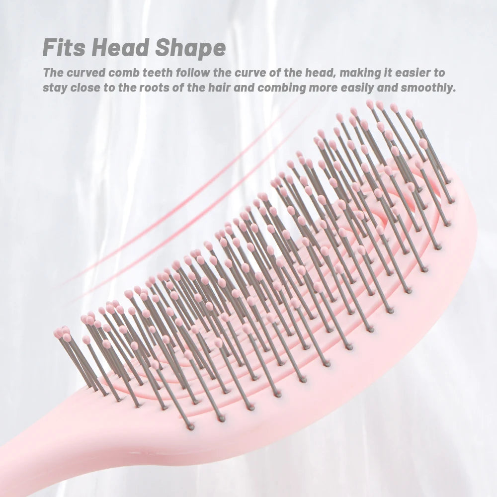 Wide Tooth Hollow Detangling Comb | Scalp Massage Hair Brush Wide Tooth Comb QXL