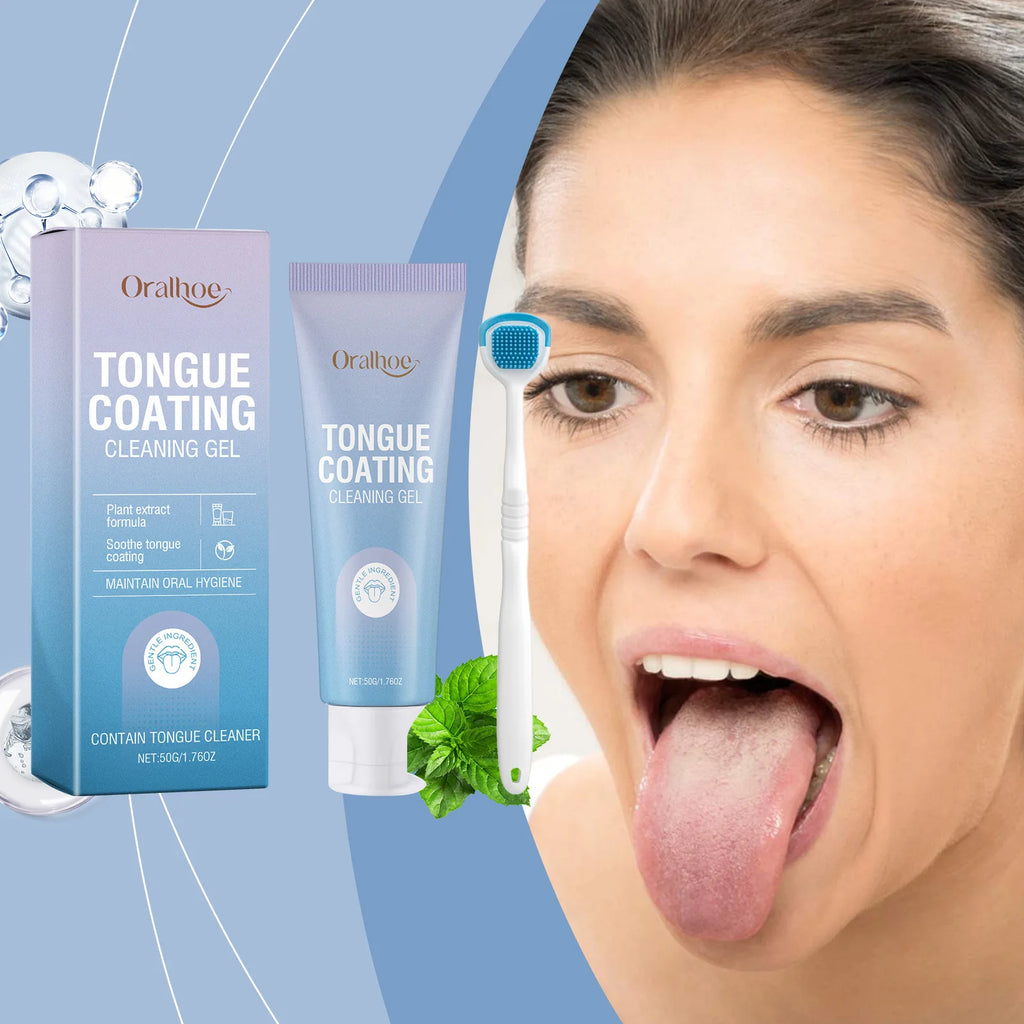 ORALHOE Tongue Coating Cleaning Gel | Fresh Breath Daily Care Tongue Cleaning Gel QXL 50g