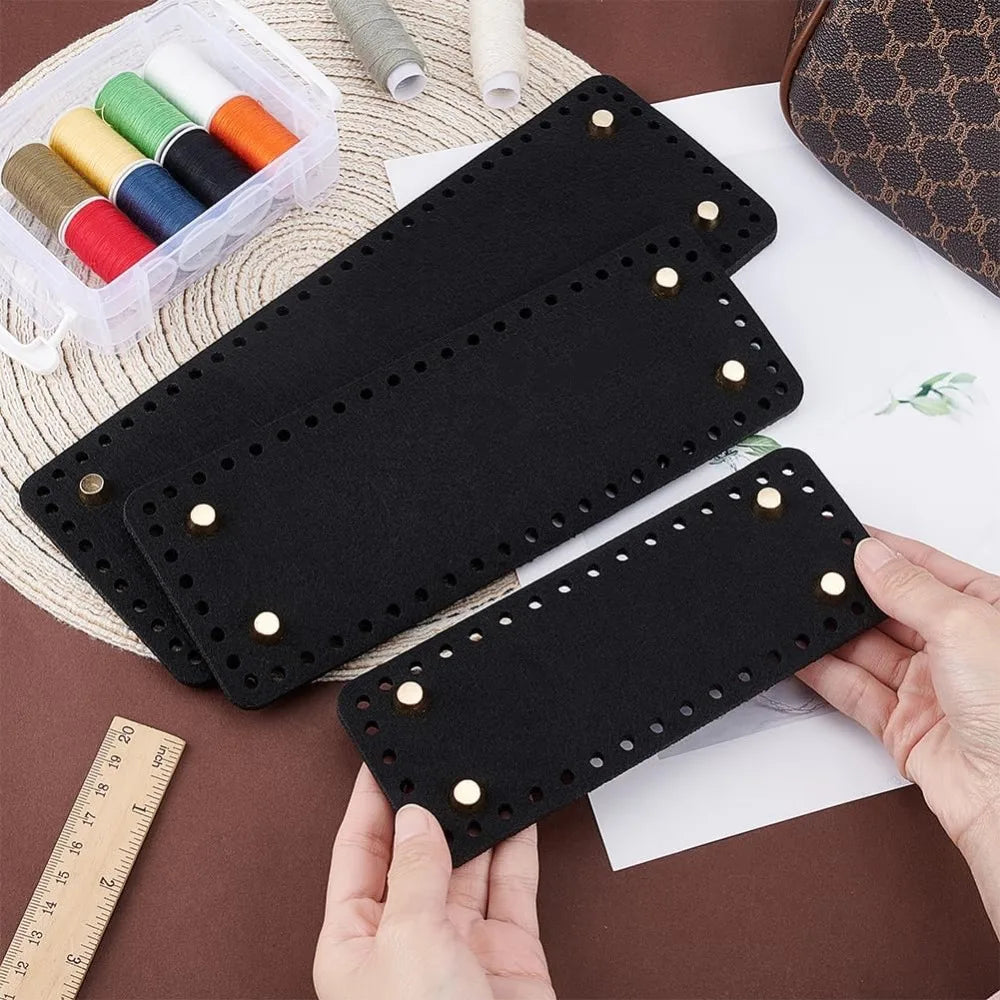 Felt Bag Base Shaper 3-Pack | Rectangle Crochet Bag Bottom Bag Base Shaper QXL