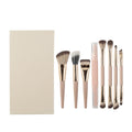 8-Piece Travel Makeup Brush Set with Mirror Storage Case Travel Makeup Brush Set QXL 8PCS