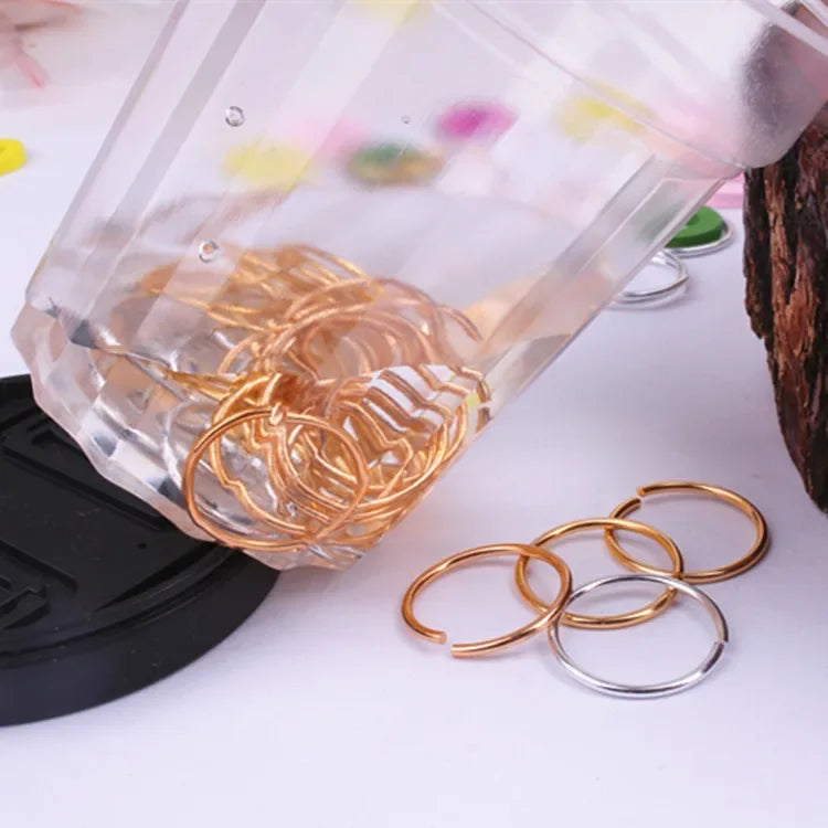 50–200 Pcs Metal Hair Rings Braid Dreadlock Beads 10–18mm Hair Styling Rings QXL