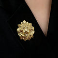 Lion Head Copper Brooch Pin | Women's Fashion Accessory Fashion Brooch Pin QXL Default Title