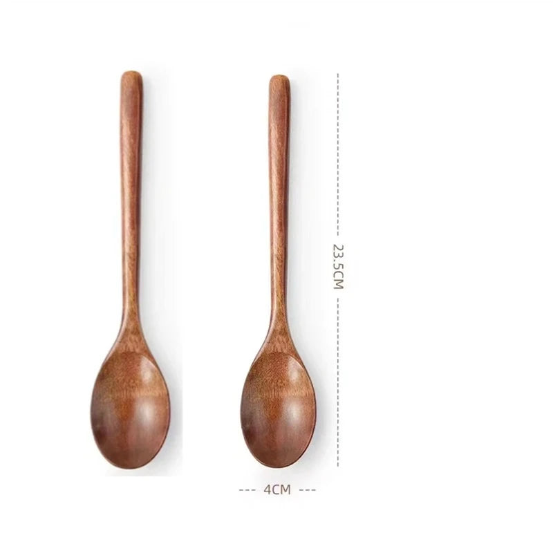 Wooden Spoon Set – Soup, Tea, Coffee & Honey Spoons Wooden Kitchen Spoons QXL 2pcs