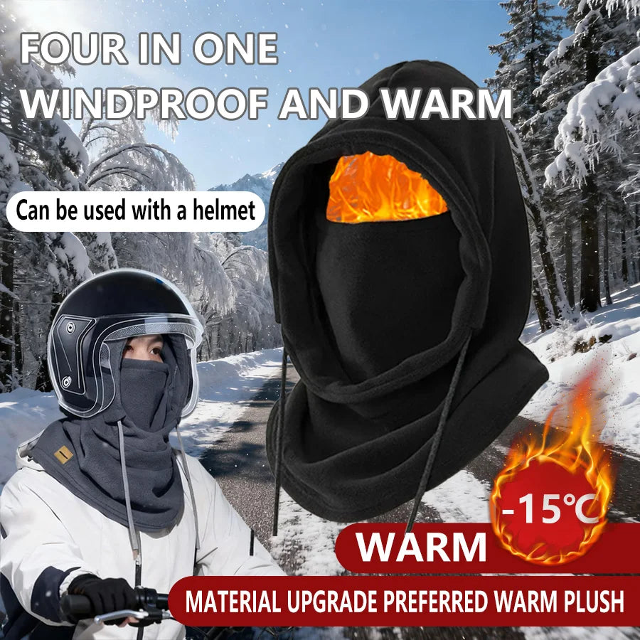 4-in-1 Windproof Winter Balaclava | Face Mask & Neck Gaiter Winter Balaclava QXL