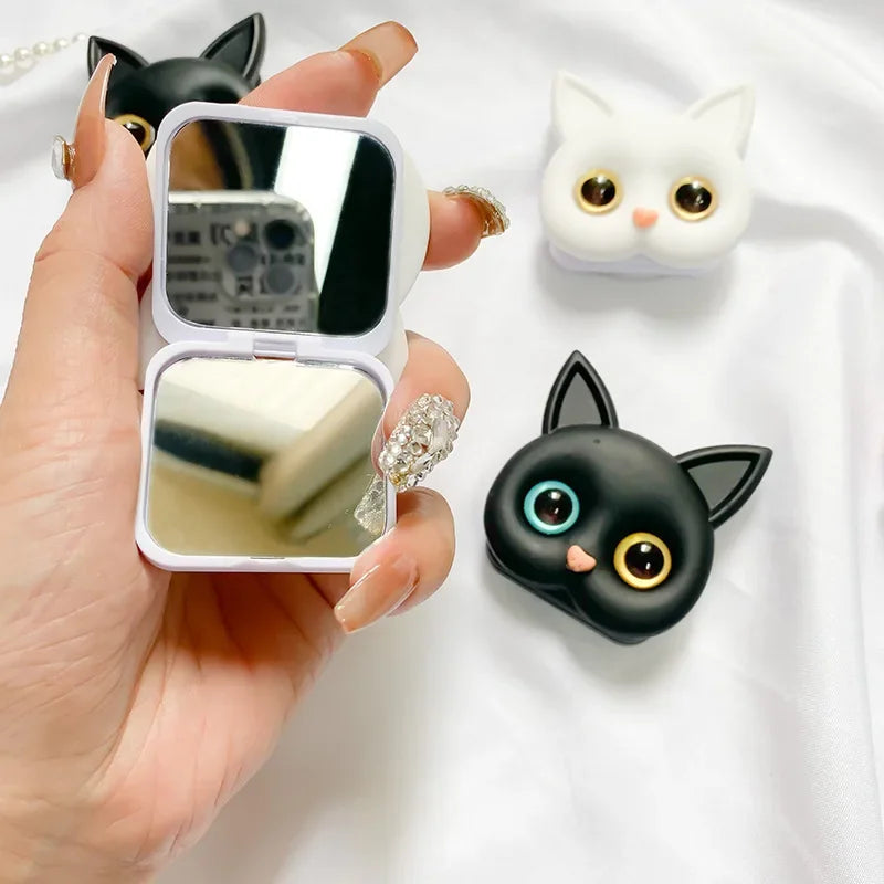 3D Cat Makeup Mirror & Phone Stand | 2-in-1 Air Bag Grip Makeup Mirror Stand QXL