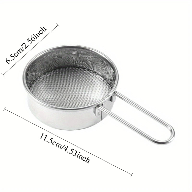 Stainless Steel Handheld Shaker Sieve – Cocoa, Matcha & Flour Kitchen Sieve Sifter QXL