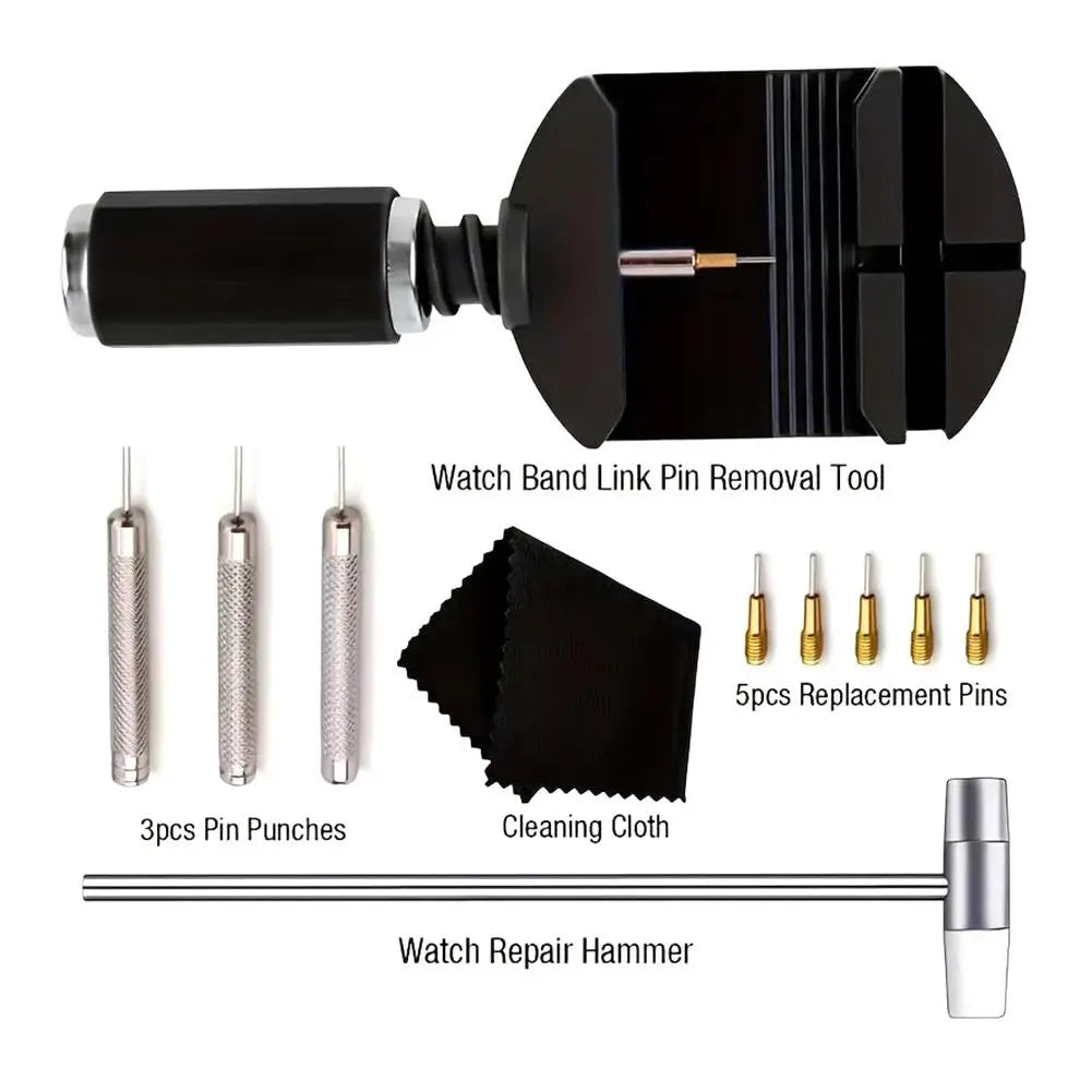 11-Pc Watch Band Link Remover & Strap Adjuster Tool Kit Watch Repair Tool Kit QXL