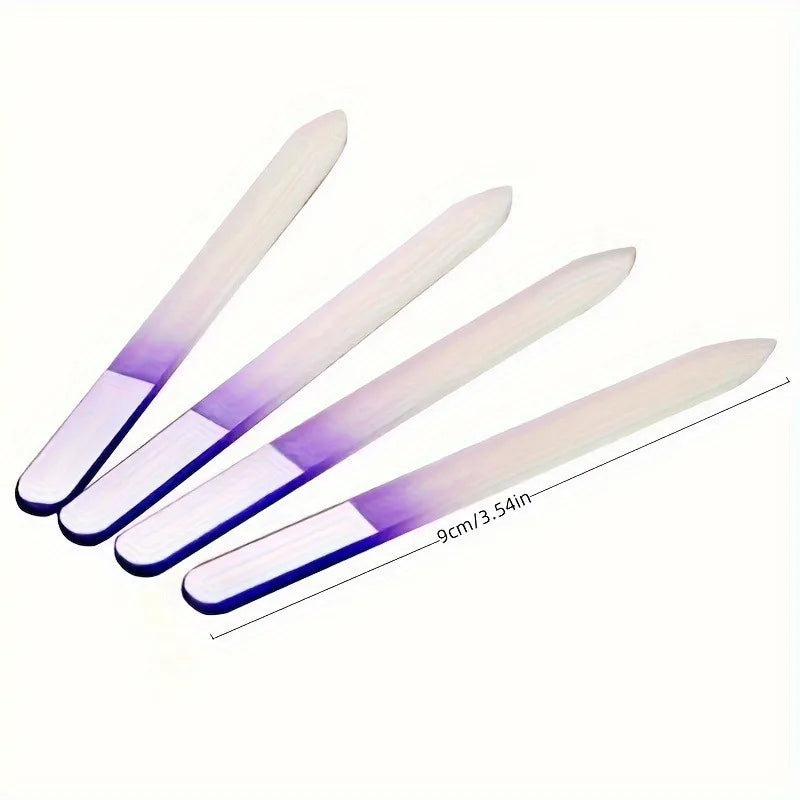 Crystal Glass Nail File Set | Manicure & Pedicure Tool 1–6 Pcs Glass Nail File QXL