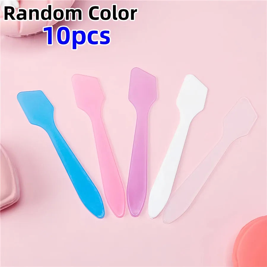 10-Pack PP Cream Spatulas for Facial Mask & Skincare Cosmetic Spatula Set QXL Random colours