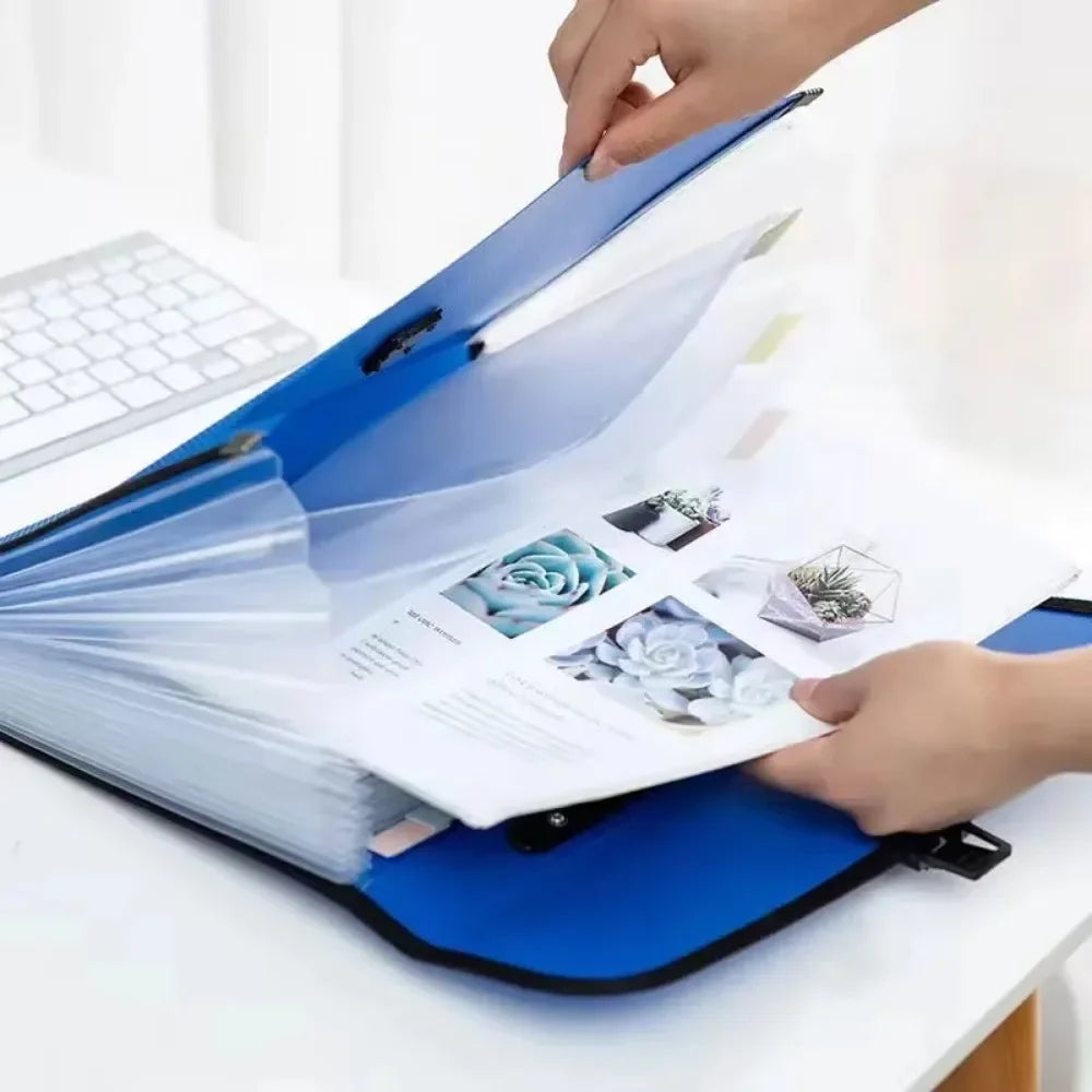 A4 13-Pocket Expanding File Folder | Document Organizer Expanding File Folder QXL