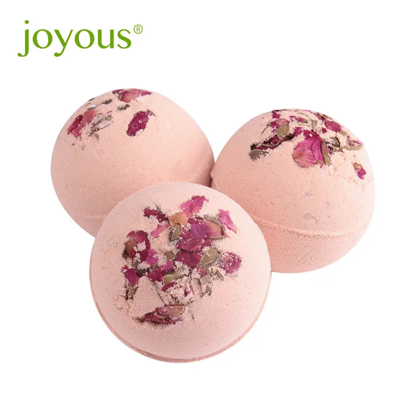 Joyos Pink Rose Essential Oil Bath Bomb – Moisturizing 100g Bath Bomb QXL
