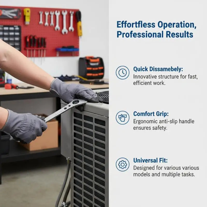AC Double-End Wrench | Multifunctional Air Conditioner Spanner HVAC Wrench QXL