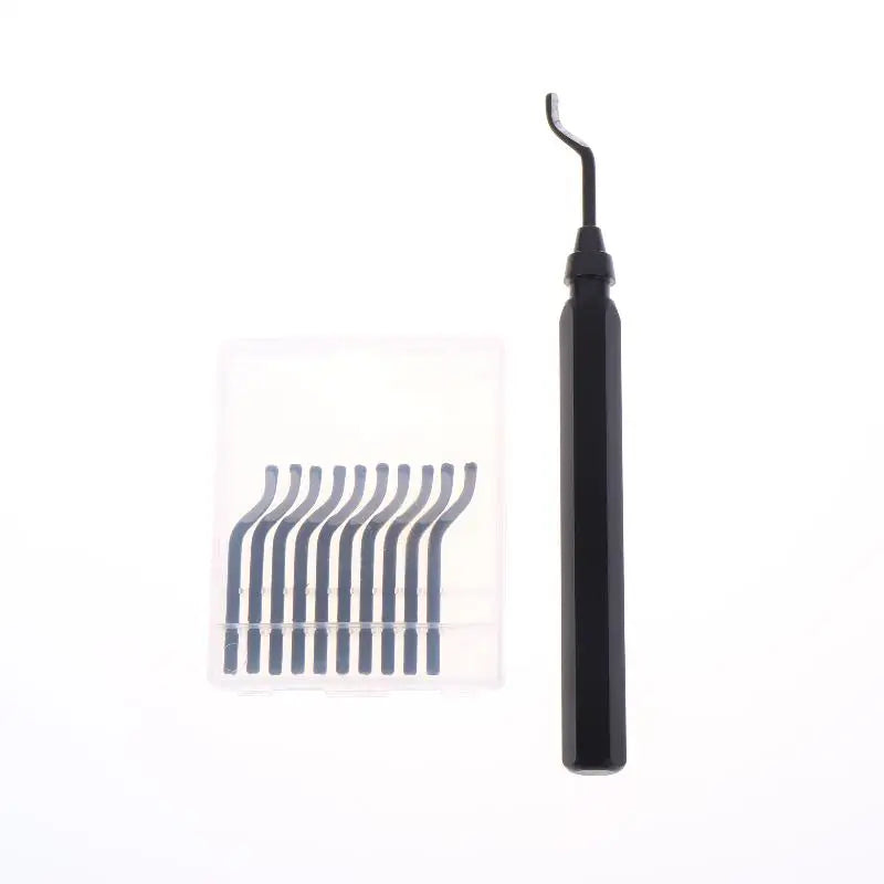 RB1000 Deburring Tool Kit | Handle + 10 Rotary HSS Blades Deburring Tool Kit QXL Black