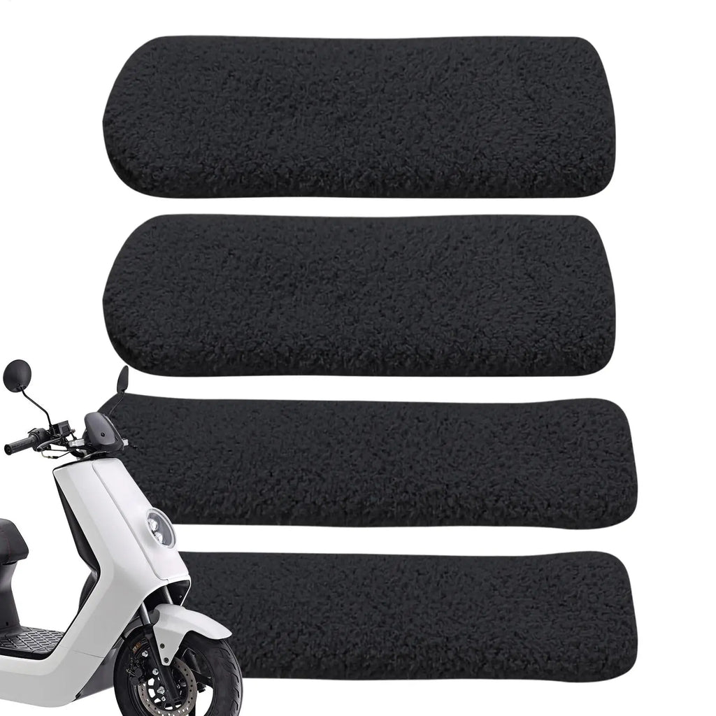 Plush Motorcycle Handlebar & Brake Lever Cover Set | Winter Handlebar Cover Set QXL