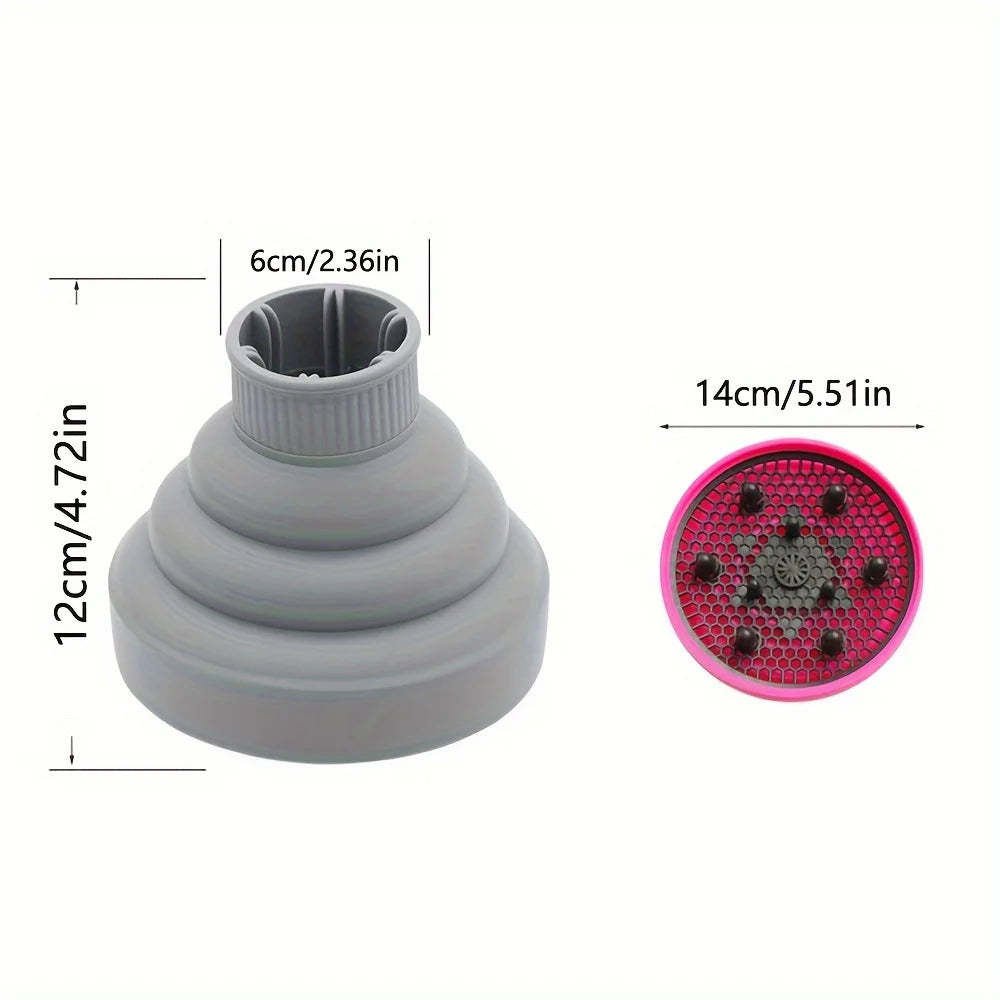 Universal Silicone Hair Dryer Diffuser | Foldable, Heat-Resistant Hair Dryer Diffuser QXL sz169-Gray