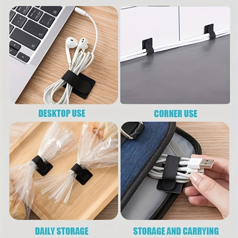 Reusable Self-Adhesive Cable Organizer Nylon Fastening Tape Cable Organizer Tape QXL