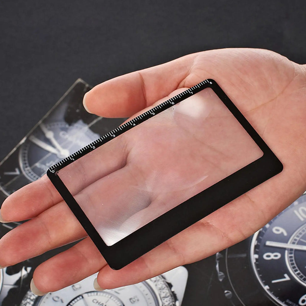 3X Card Magnifier | Wallet Magnifying Glass for Camping Pocket Magnifier Card QXL