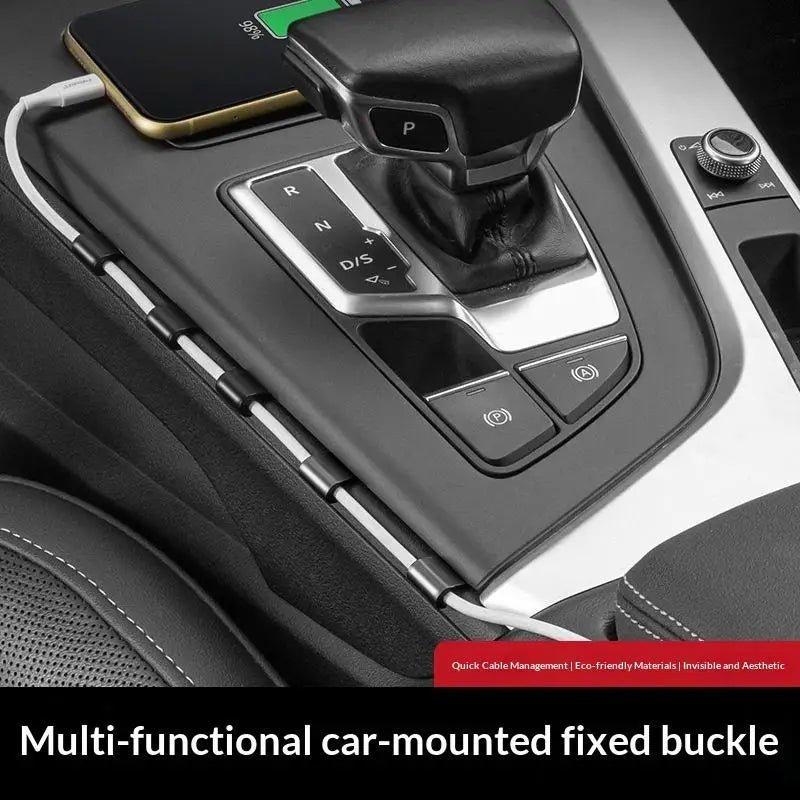 Self-Adhesive Cable Clips | Car & Desk Wire Organizer Cable Management Clip QXL